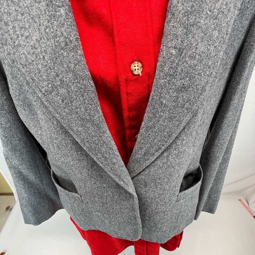 Excellent Condition Pendleton Gray Wool Blazer Si… - image 7